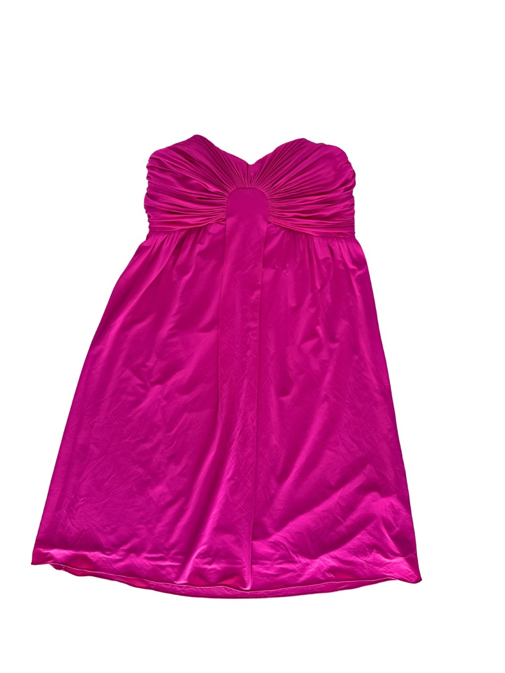 GIANNI BINI Fuchsia Pink Strapless Ruched Sweetheart Mini Dress Size M